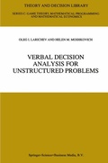 Cover: Verbal Decision Analysis for Unstructured Problems - Kluwer Academic Publishers