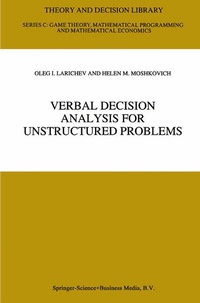 Enlarge image Cover: Verbal Decision Analysis for Unstructured Problems - Kluwer Academic Publishers