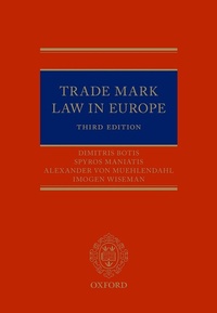 Abbildung von: Trade Mark Law in Europe 3e - OUP eBook