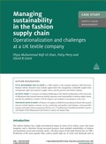 Cover: Case Study: Managing Sustainability in the Fashion Supply Chain - Kogan Page Ltd