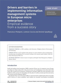 Enlarge image Cover: Case Study: Drivers and Barriers in Implementing Information Management Systems in European Micro Enterprises - Kogan Page Ltd