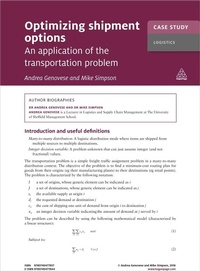 Enlarge image Cover: Case Study: Optimizing Shipment Options - Kogan Page Ltd