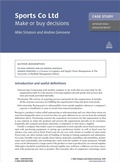 Cover: Case Study: Sports Co. Ltd - Kogan Page Ltd