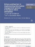 Cover: Case Study: Drivers and Barriers in Implementing Information Management Systems in European Micro Enterprises - Kogan Page Ltd