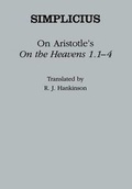 Cover: On Aristotle's "on the Heavens 1.1-4" - Cornell University Press