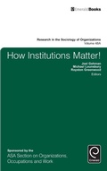 Cover: How Institutions Matter! - Emerald Group Publishing Limited