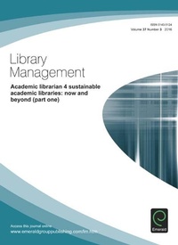 Enlarge image Cover: Academic Librarian 4 Sustainable Academic Libraries - Emerald Group Publishing Limited