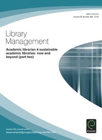Enlarge image Cover: Academic Librarian 4 Sustainable Academic Libraries - Emerald Group Publishing Limited