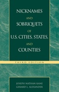 Cover: Nicknames and Sobriquets of U.S. Cities, States, and Counties - Scarecrow Press