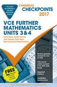 Enlarge image Cover: Cambridge Checkpoints VCE Further Mathematics 2017 and Quiz Me More - Cambridge University Press