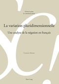 Cover: La variation pluridimensionnelle - Peter Lang Verlag