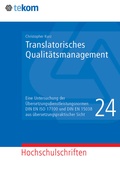 Cover: Translatorisches Qualit&auml;tsmanagement - tcworld