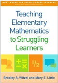 Cover: Teaching Elementary Mathematics to Struggling Learners - The Guilford Press