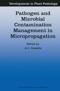 Cover: Pathogen and Microbial Contamination Management in Micropropagation - Springer