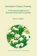 Cover: Incomplete Category Fronting - Kluwer Academic Publishers