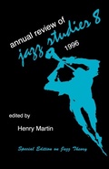 Cover: Annual Review of Jazz Studies 8: 1996 - Scarecrow Press