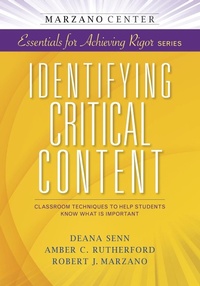 Enlarge image Cover: Identifying Critical Content: Classroom Techniques to Help Students Know What is Important - Learning Sciences International