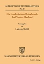 Cover: Die Gandersheimer Reimchronik - De Gruyter