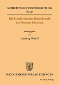 Cover: Die Gandersheimer Reimchronik - De Gruyter