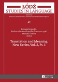 Cover: Translation and Meaning. New Series, Vol. 2, Pt. 1 - Peter Lang Verlag