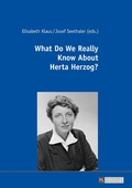 Cover: What Do We Really Know About Herta Herzog? - Peter Lang Verlag