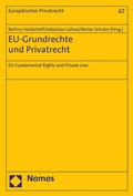 Cover: EU-Grundrechte und Privatrecht - Nomos