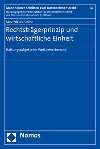 Abbildung von: Rechtsträgerprinzip und wirtschaftliche Einheit - Nomos