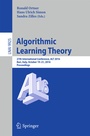 Cover: Algorithmic Learning Theory - Springer