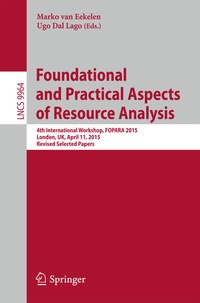 Enlarge image Cover: Foundational and Practical Aspects of Resource Analysis - Springer