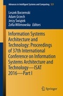 Cover: Information Systems Architecture and Technology: Proceedings of 37th International Conference on Information Systems Architecture and Technology - ISAT 2016 - Part I - Springer