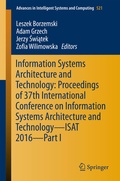 Cover: Information Systems Architecture and Technology: Proceedings of 37th International Conference on Information Systems Architecture and Technology - ISAT 2016 - Part I - Springer
