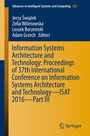 Cover: Information Systems Architecture and Technology: Proceedings of 37th International Conference on Information Systems Architecture and Technology - ISAT 2016 - Part III - Springer