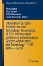Cover: Information Systems Architecture and Technology: Proceedings of 37th International Conference on Information Systems Architecture and Technology - ISAT 2016 - Part II - Springer