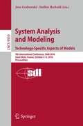 Cover: System Analysis and Modeling. Technology-Specific Aspects of Models - Springer