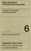 Cover: Aspekte der Lyrik - VS Verlag f&uuml;r Sozialwissenschaften