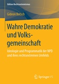 Cover: Wahre Demokratie und Volksgemeinschaft - Springer VS