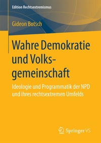 Abbildung von: Wahre Demokratie und Volksgemeinschaft - Springer VS