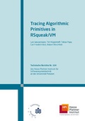 Cover: Tracing Algorithmic Primitives in RSqueak/VM - Universit&auml;tsverlag Potsdam