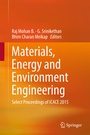 Cover: Materials, Energy and Environment Engineering - Springer