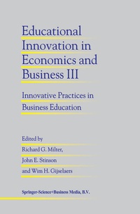 Enlarge image Cover: Educational Innovation in Economics and Business III - Springer