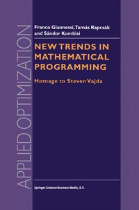 Enlarge image Cover: New Trends in Mathematical Programming - Kluwer Academic Publishers