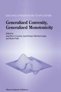 Abbildung von: Generalized Convexity, Generalized Monotonicity: Recent Results - Springer