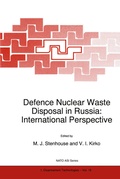 Cover: Defence Nuclear Waste Disposal in Russia: International Perspective - Springer