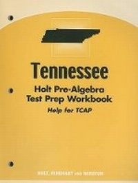 Abbildung von: Tennessee Holt Pre-Algebra Test Prep Workbook Help for TCAP - Holt McDougal