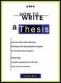Enlarge image Cover: How to Write a Thesis - Peterson's Guides,U.S.