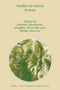 Cover: Studies in Greek Syntax - Springer