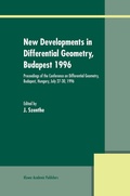 Cover: New Developments in Differential Geometry, Budapest 1996 - Springer