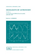Cover: Highlights of Astronomy, Volume 11A - Kluwer Academic Publishers