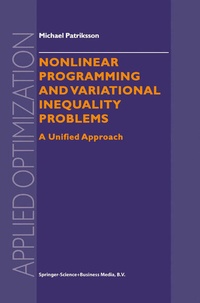 Enlarge image Cover: Nonlinear Programming and Variational Inequality Problems - Springer