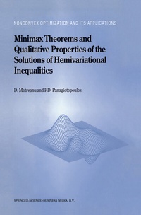 Abbildung von: Minimax Theorems and Qualitative Properties of the Solutions of Hemivariational Inequalities - Springer